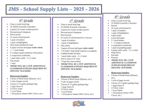 School Supply List
